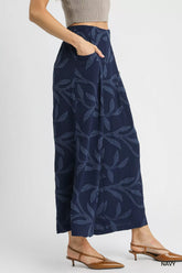 Umgee Jacquard Wide-Leg Pants OutfitFlow